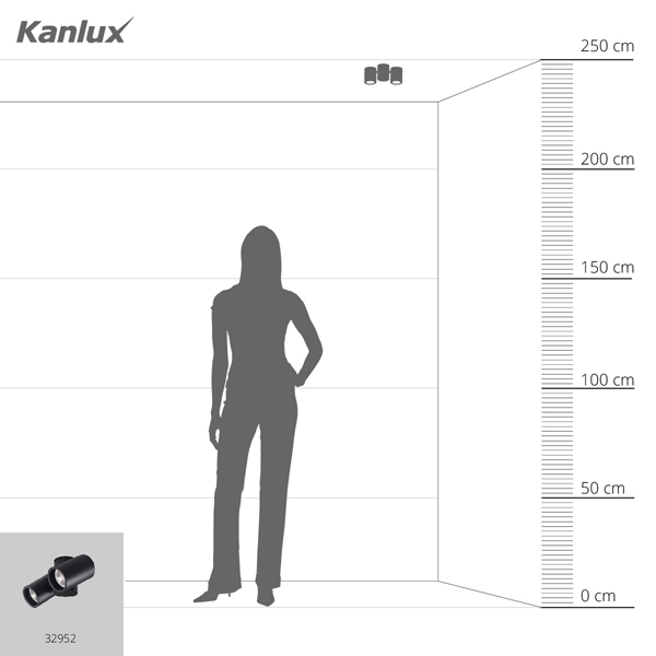 Точковий світильник KANLUX BLURRO 2xGU10 CO-B (32952) , 100024704