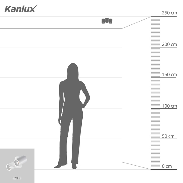Точечный светильник KANLUX BLURRO 2xGU10 CO-W (32953), 100024715