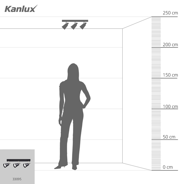 Точковий світильник KANLUX SEMPRA EL-3I B-SR (33095) , 100024727