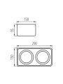 Точечный светильник KANLUX TUBEO ES 250-B (33272), 100024802