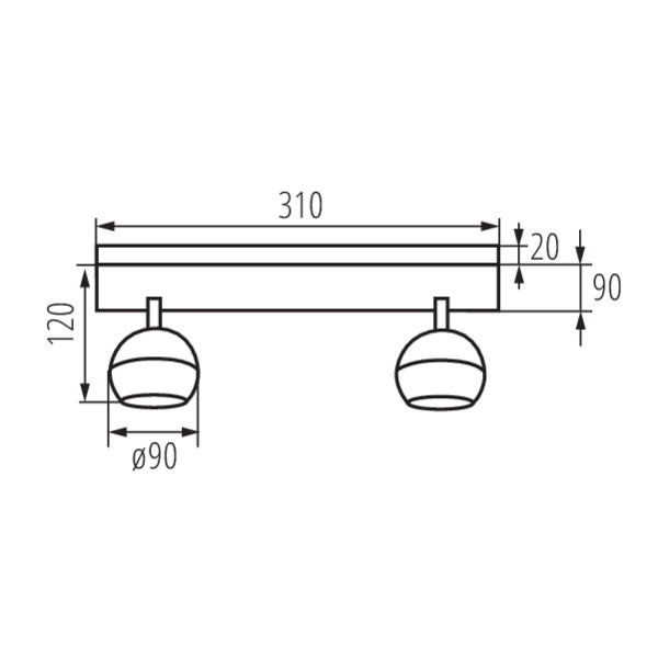Точечный светильник KANLUX GALOBA EL-2I B (33675), 100024828