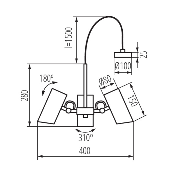 Люстра KANLUX AGZAR C 3xE14 B (36252) , 100024896