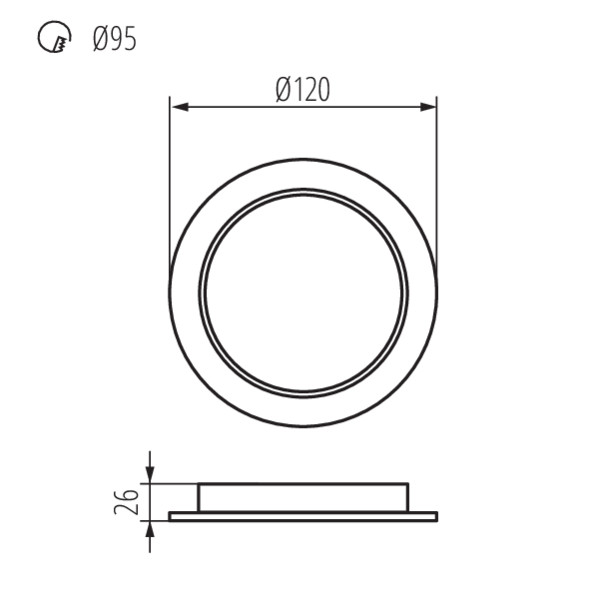 Светодиодный светильник KANLUX downlight TAVO LED DO 9W-NW (36511), 100024899