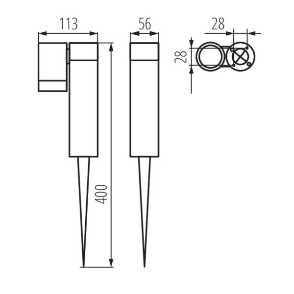 Уличный светильник KANLUX USTI SP 1X7 GR (36561), 100024924