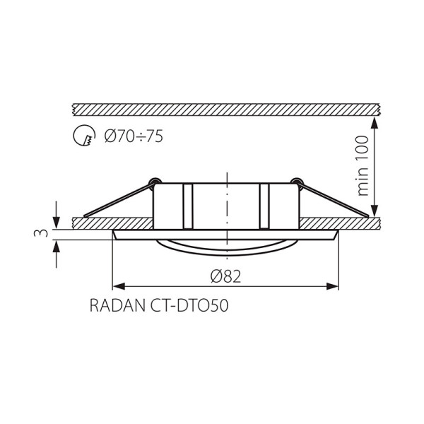 Точковий світильник KANLUX Radan CT-DTO50 (7360) , 100012884