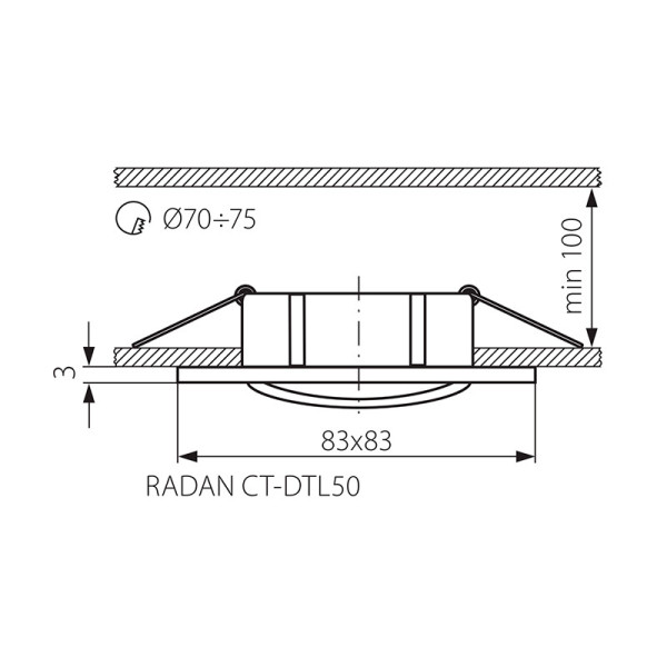 Точечный светильник KANLUX Radan CT-DTL50 (7361), 100012883