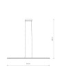 Подвесной светильник Nowodvorski Bar LED 1x30W 3000K 1000Lm IP20 Bl (10364), 100022975