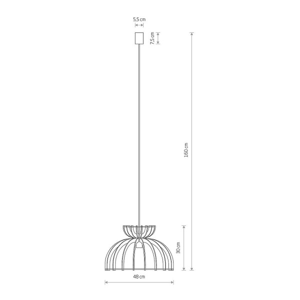 Підвісний світильник Nowodvorski Kymi С E27 1x60W IP20 Bl (10575) , 100023048