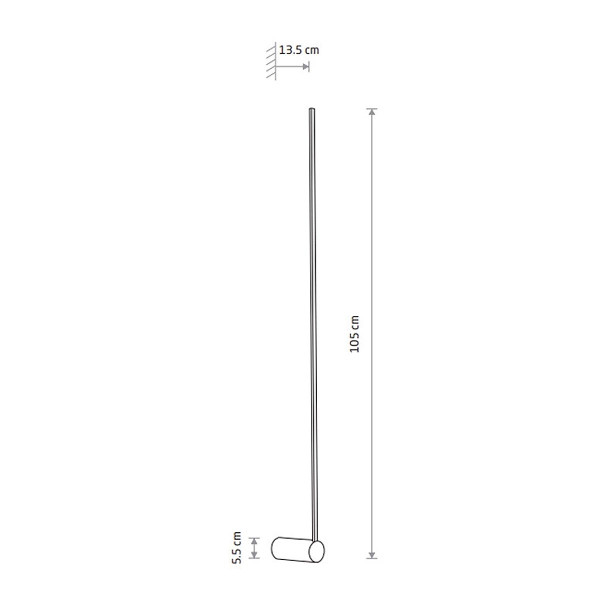 Светильник Nowodvorski Arm L Led 1x14W 4000K 550Lm IP20 Bl (10856), 100023121