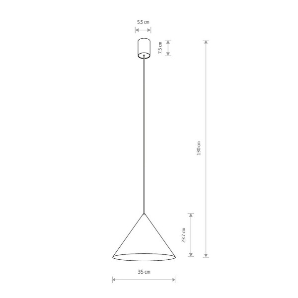 Подвесной светильник Nowodvorski Zenith M GU10 1x20W IP20 Umbra Gray (10879), 100023113