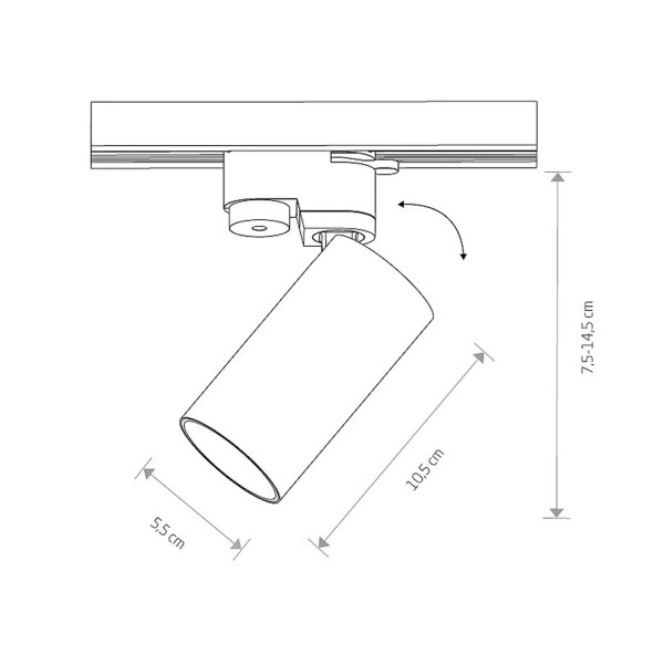 Світильник Nowodvorski Profile Mono GU10 10W IP20 Bl/Gold (7582) , 100023056