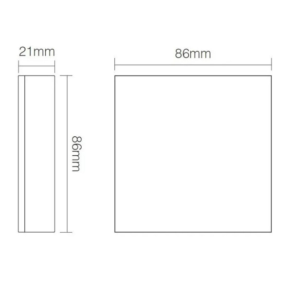 Панель керування Mi-light WW/W бездротова 4 зони 2.4G White (BL1) , 100024032