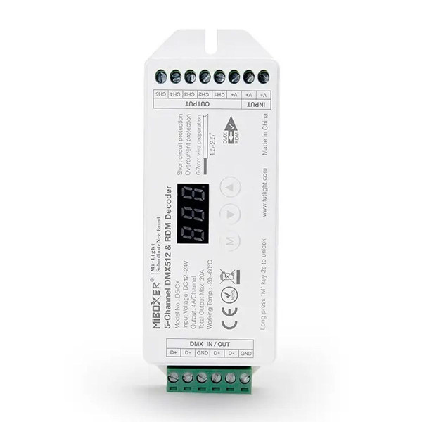 Контроллер Mi-light 2700 -6500К (tunable white LED) + RGB, 4A/канал, 5 каналов (D5-CX), 100022645
