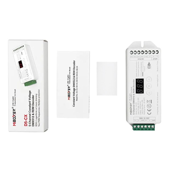 Контроллер Mi-light 2700 -6500К (tunable white LED) + RGB, 4A/канал, 5 каналов (D5-CX), 100022645