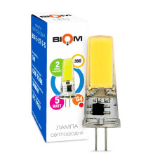 Светодиодная лампа Biom JC 5W 450Lm 3000K 220V G4 Clear (BG4-5-22-3-S)