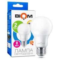 Светодиодная лампа Biom A60 8W 720Lm 4500K 220V E27 Frosted (BT-508)