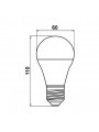 Светодиодная лампа Biom A60 8W 720Lm 4500K 220V E27 Frosted (BT-508), 100015360