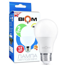 Светодиодная лампа Biom A60 12W 1080Lm 4500K 220V E27 Frosted (BT-512)
