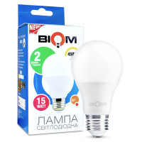 Светодиодная лампа Biom A60 15W 1350Lm 4500K 220V E27 Frosted (BT-516)