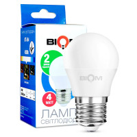Светодиодная лампа Biom G45 4W 360Lm 4500K 220V E27 Frosted (BT-544)
