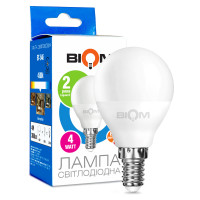 Светодиодная лампа Biom G45 4W 360Lm 4500K 220V E14 Frosted (BT-546)