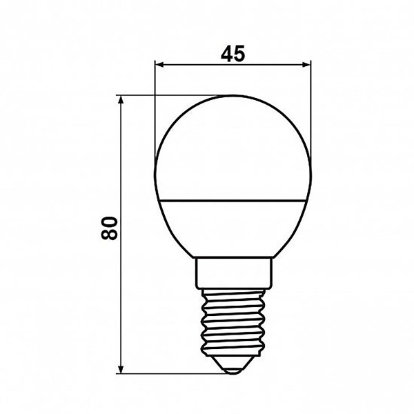 Светодиодная лампа Biom G45 4W 360Lm 4500K 220V E14 Frosted (BT-546), 100001416
