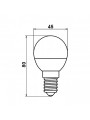 Светодиодная лампа Biom G45 4W 360Lm 4500K 220V E14 Frosted (BT-546), 100001416