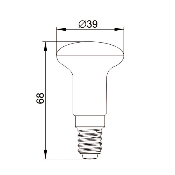 Светодиодная лампа Biom R39 5W 450Lm 4500K 220V E14 Frosted (BT-552), 100012232