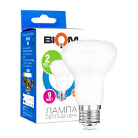 Светодиодная лампа Biom R63 9W 810Lm 4500K 220V E27 Frosted (BT-556)