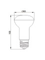 Світлодіодна лампа Biom R63 9W 810Lm 4500K 220V E27 Frosted (BT-556) , 100012234