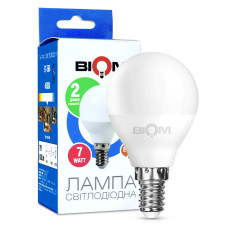 Светодиодная лампа Biom G45 7W 630Lm 4500K 220V E14 Frosted (BT-566)