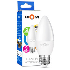 Светодиодная лампа Biom C37 9W 810Lm 4500K 220V E27 Frosted (BT-588)