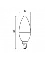 Светодиодная лампа Biom C37 9W 810Lm 4500K 220V E14 Frosted (BT-589), 100012231