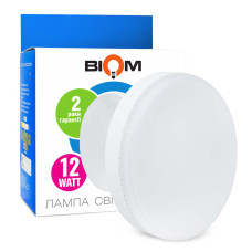 Светодиодная лампа Biom 12W 1080Lm 4500К 220V GX53 матова (BT-597)