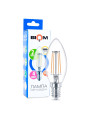 Светодиодная лампа Biom филамент C37 4W 360Lm 2800-3200K 220V E14 Clear (FL-305), 100001246