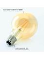 Світлодіодна лампа Biom філамент G95 8W 720Lm 2300-2500K 220V E27 Clear (Amber) (FL-420) , 100013458