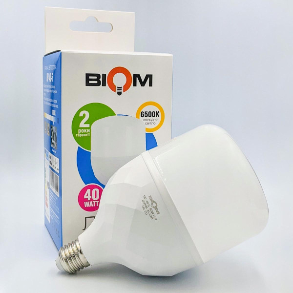 Світлодіодна лампа Biom T110 40W 4400Lm 6500K 220V E27 Frosted (HP-40-6) , 100015454
