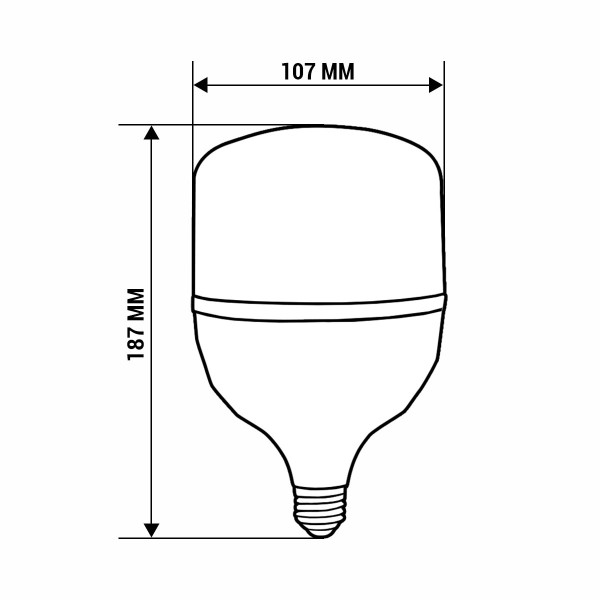 Світлодіодна лампа Biom T110 40W 4400Lm 6500K 220V E27 Frosted (HP-40-6) , 100015454