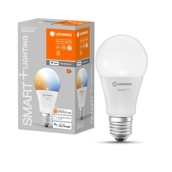 Світлодіодна лампа LEDVANCE Smart WI-FI A60 9,5W 1055Lm 2700-6500K 230V E27 Матовий (Frosted) (4058075485433) , 100024159