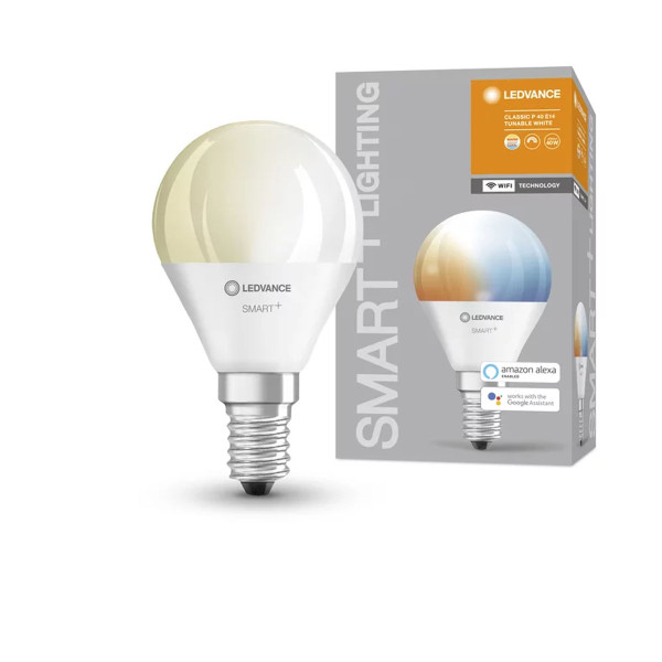 Світлодіодна лампа LEDVANCE Smart WI-FI P40 5W 470Lm 2700-6500K 230V E14 Матовий (Frosted) (4058075485617) , 100024165