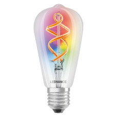 Светодиодная лампа LEDVANCE Smart WI-FI Edison Filament ST64 4,5W 300Lm RGBW + 2700K 230V E27 Прозрачный (Clear) (4058075609914)