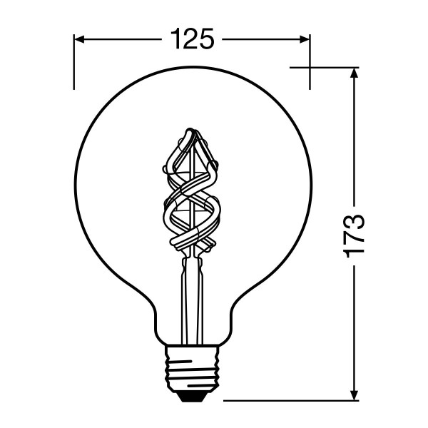 Світлодіодна лампа LEDVANCE Smart WI-FI Globe G125 4,5W 300Lm RGBW + 2700K 230V E27 Прозорий (Clear) (4058075609938) , 100024168