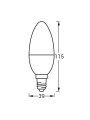Светодиодная лампа LEDVANCE Smart WI-FI B40 5W 470Lm RGBW + 2700-6500K 230V E14 Матовый (Frosted) (4058075778597), 100024161