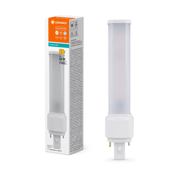 Светодиодная лампа LEDVANCE DULUX EM 9W 1100Lm 4000К 230V D26 G24D-3 Матовый (Frosted) (4058075823198), 100024183