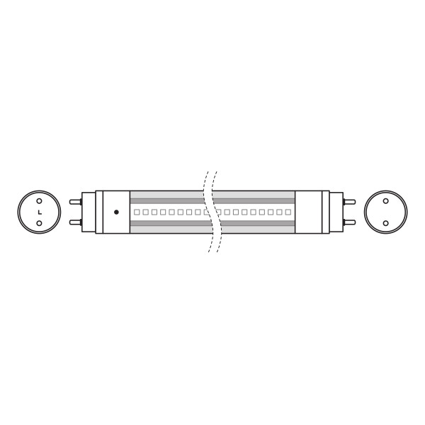 Світлодіодна лампа LEDVANCE LED Tube T8 9,7W 1700Lm 4000K 230V G13 Матовий (Frosted), одностороннє підключення (4099854037474) , 100024177