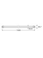 Світлодіодна лампа LEDVANCE LED Tube T8 17,9W 1700Lm 3300K 230V G13 Матовий (Frosted), одностороннє підключення (4099854045127) , 100024179