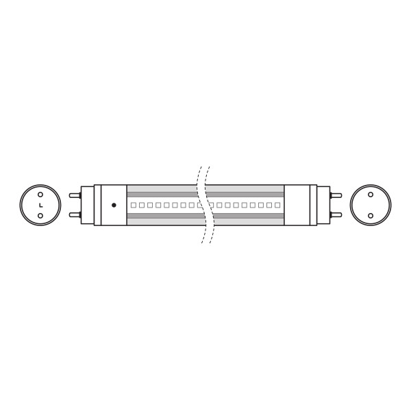 Світлодіодна лампа LEDVANCE LED Tube T8 17,9W 1700Lm 3300K 230V G13 Матовий (Frosted), одностороннє підключення (4099854045127) , 100024179