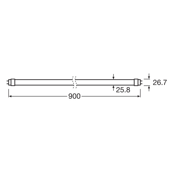 Светодиодная лампа LEDVANCE LED Tube T8 7,9W 750Lm 3300K 230V G13 Матовый (Frosted) (4099854045226), 100023481