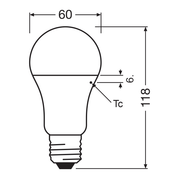 Світлодіодна лампа LEDVANCE LED Classic Value A60 13W 1521Lm 4000K 230V E27 Матовий (Frosted) (4099854049002) , 100023961