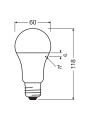 Світлодіодна лампа LEDVANCE LED Classic Value A60 13W 1521Lm 4000K 230V E27 Матовий (Frosted) (4099854049002) , 100023961
